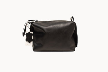Handmade Leather Cosmetic Bag with Inner Pocket