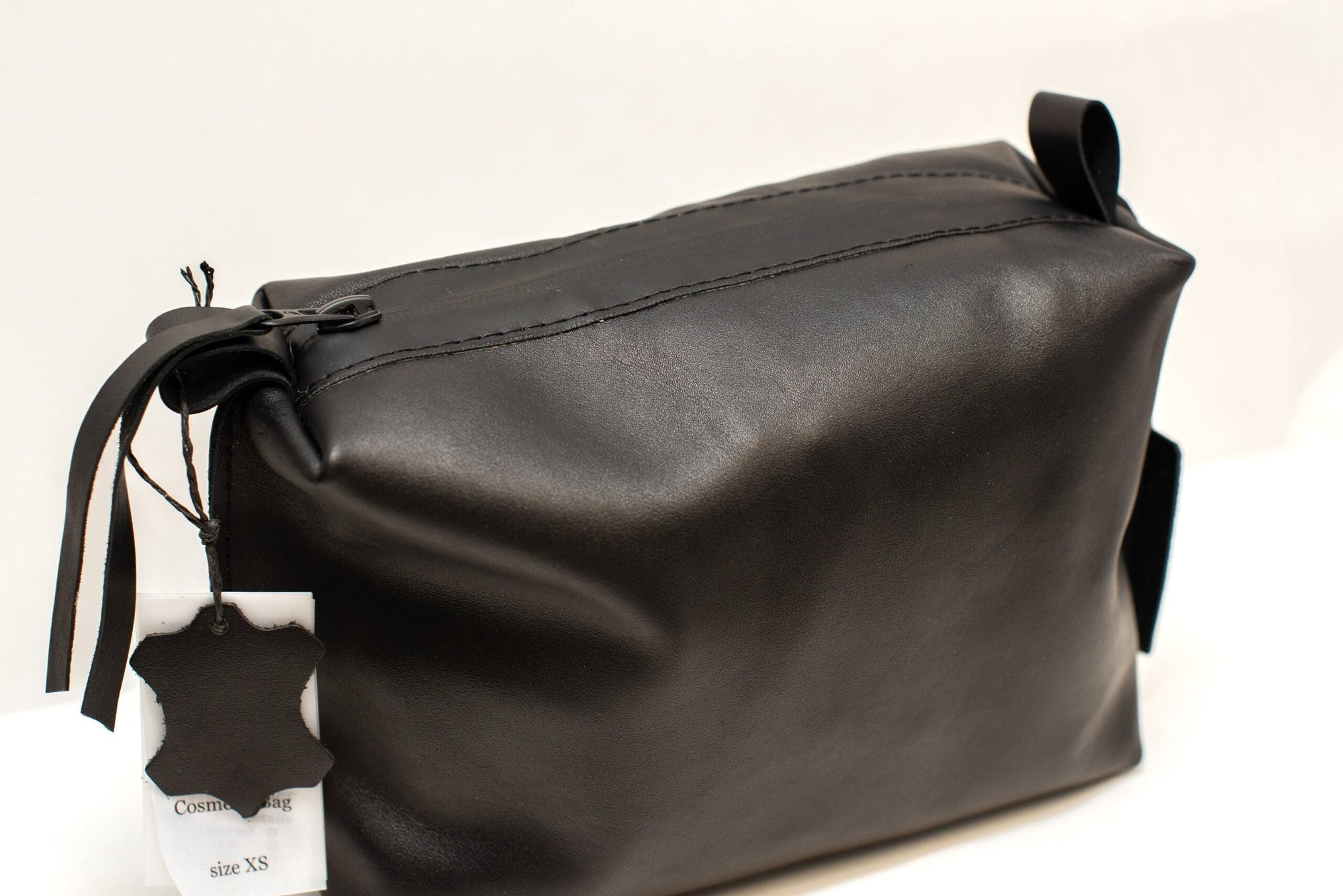 Handmade Leather Cosmetic Bag with Inner Pocket