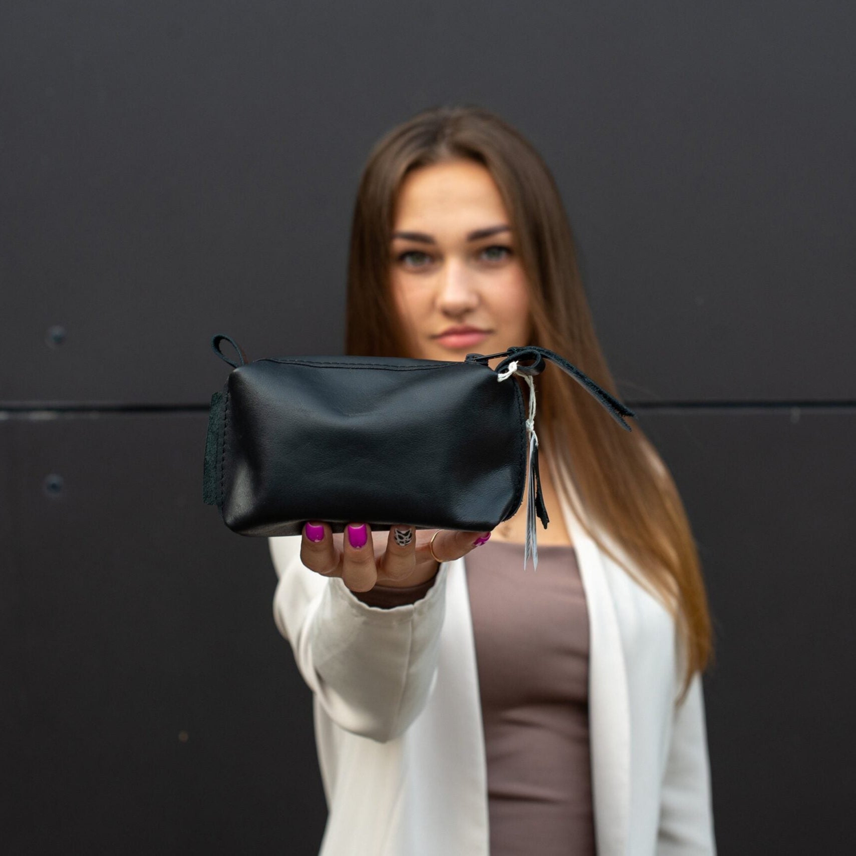 Handmade Leather Cosmetic Bag by Zelma Kraft – Durable & Stylish by Zelma Kraft at brixbailey.com