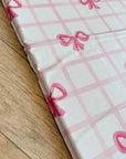 Travel Changing Mat - Pink Bows