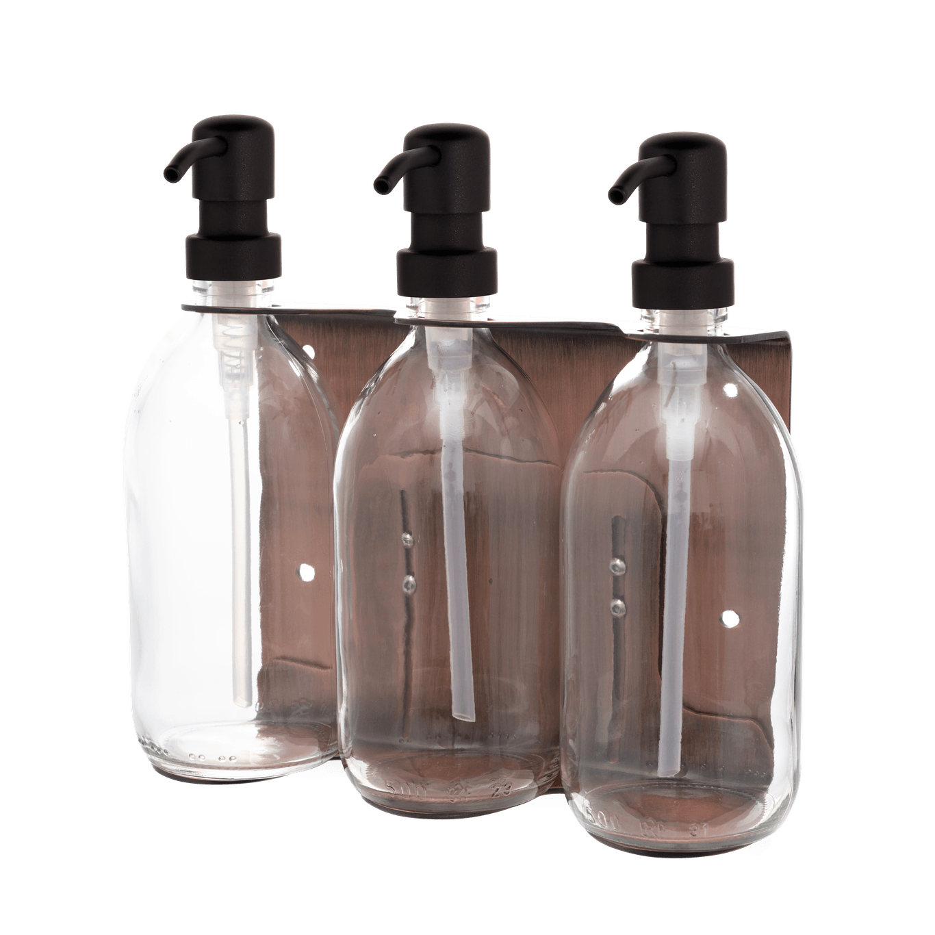 Copper Triple Wall Mounted Soap Dispenser