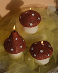 Glittery Mushroom Shaped Candles