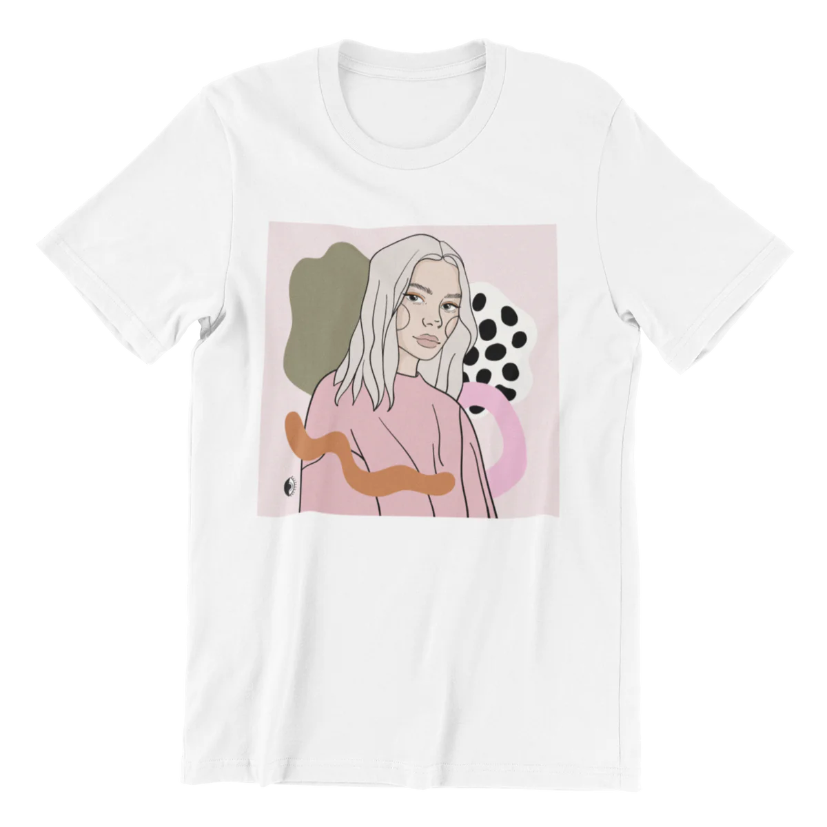 Unisex Organic Cotton T Shirt with Illustrated Design