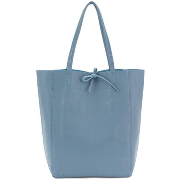 Cornflower Pebbled Leather Tote Shopper - Brix + Bailey