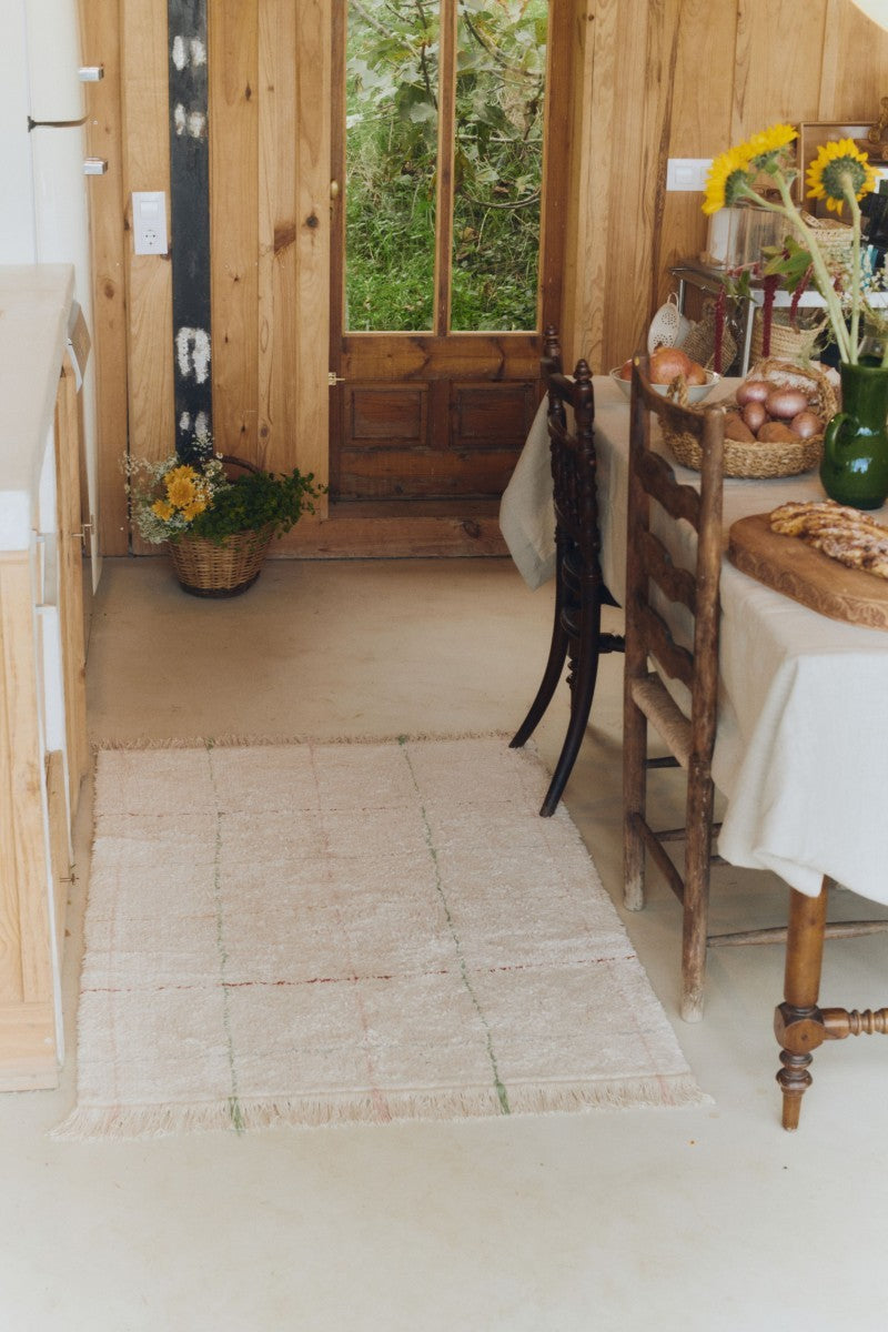 Washable Rug with Colourful Lines 90 x 130 cm