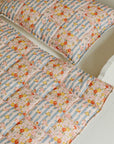 Cotton Quilted Patchwork Blanket and Pillow Set Summer Garden