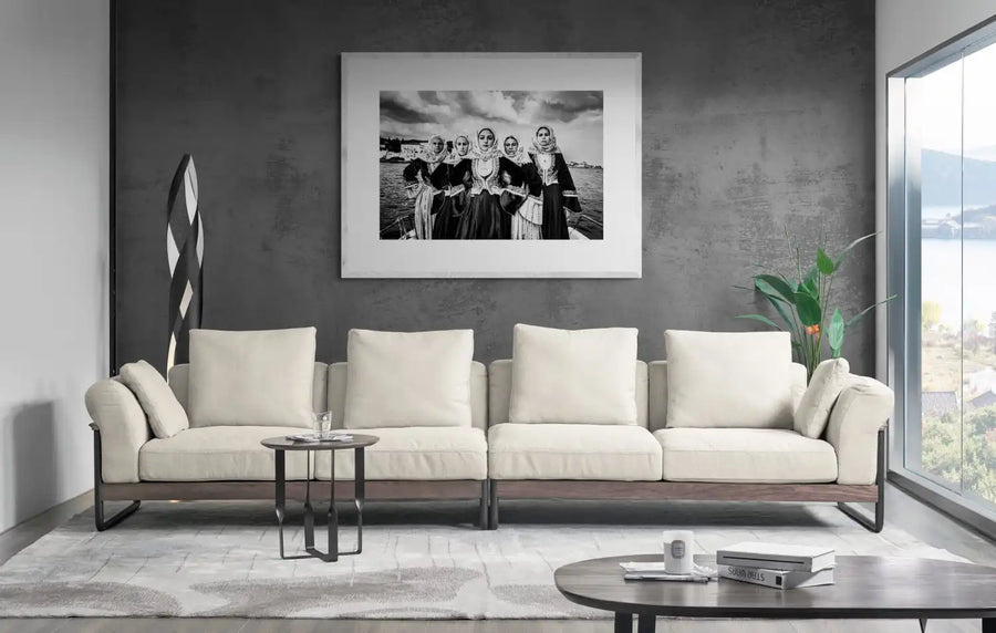 Limited Edition numbered and signed. Bouboulina dresses in Spetses | Black-and-white wall art photography from Greece