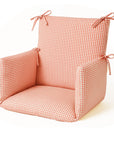 coussin de chaise haute en coton bio vichy