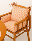 coussin de chaise haute en coton bio vichy