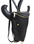 Black Cow Head Leather Backpack Brix and Bailey