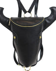 Black Cow Head Leather Backpack Brix and Bailey