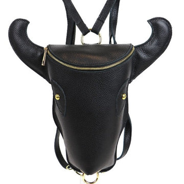 Black Cow Head Leather Backpack Brix and Bailey