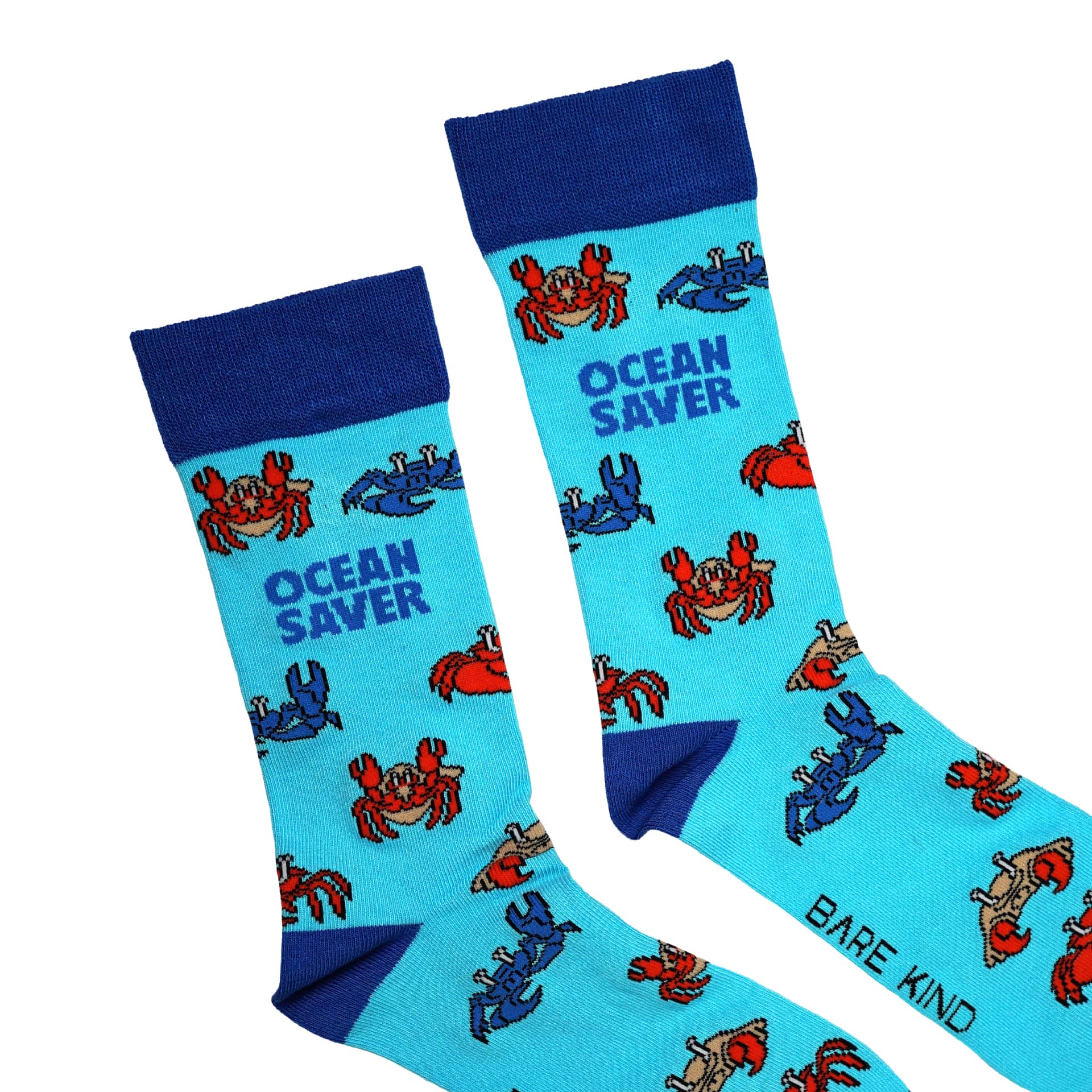 Save the Crabs Bamboo Socks in Blue