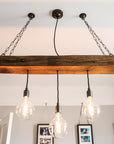 Crafted Oak Beam Chandelier 1m 5 lamp holders