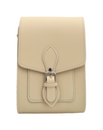 Handmade Leather Festival Phone Bag - Cream
