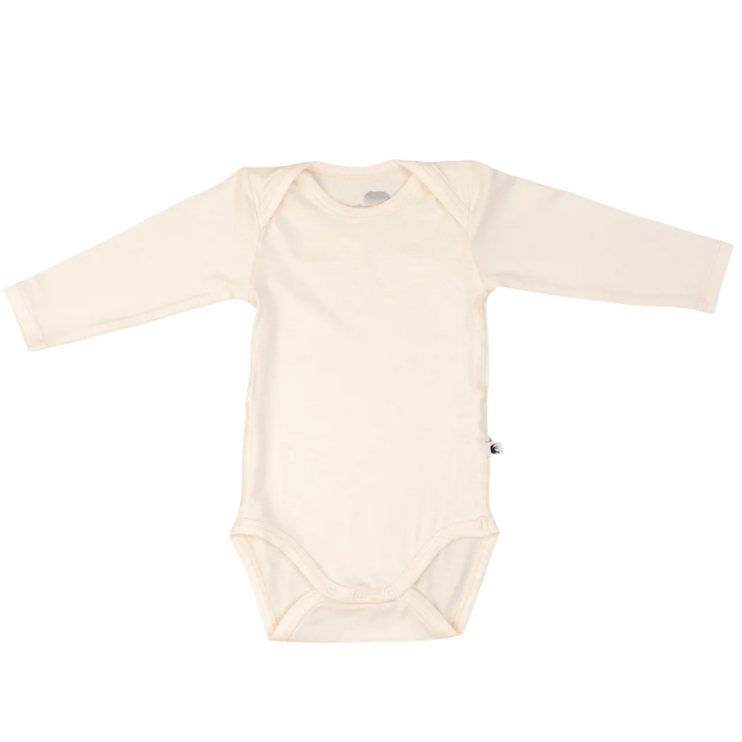 Bamboo Baby Long Sleeve Body - CREAM-3