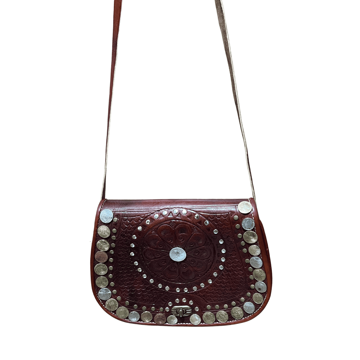 Crossbody Leather Bag Coins