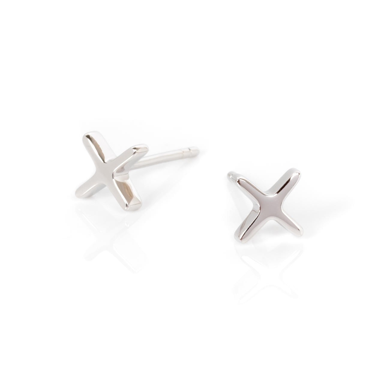 Crux Earrings - Rose Gold and Silver