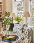 Blue and Green Stripe Cushion Cover