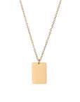 Custom engraved tiny tag necklace