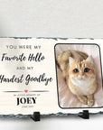 Custom Pet Memorial - Personalised Pet Plaque on Natural Slate | Engraved Rock Tribute