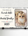 Custom Pet Memorial - Personalised Pet Plaque on Natural Slate | Engraved Rock Tribute