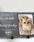 Custom Pet Memorial - Personalised Pet Plaque on Natural Slate | Engraved Rock Tribute