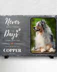 Custom Pet Memorial Slate – Personalised Pet Plaque & Dog Memorial Photo Frame