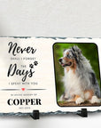 Custom Pet Memorial Slate – Personalised Pet Plaque & Dog Memorial Photo Frame