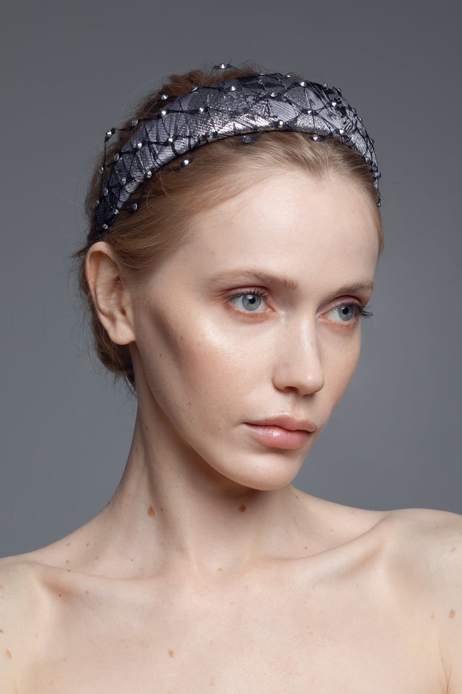 Fiona Headband with Swarovski Veil – Elegant &amp; Unique Design by Eva Oherjus at www.brixbailey.com