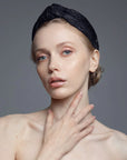 Lola Top Knot Headband – Handcrafted Elegance with Silk Lining by Eva Oherjus at www.brixbailey.com