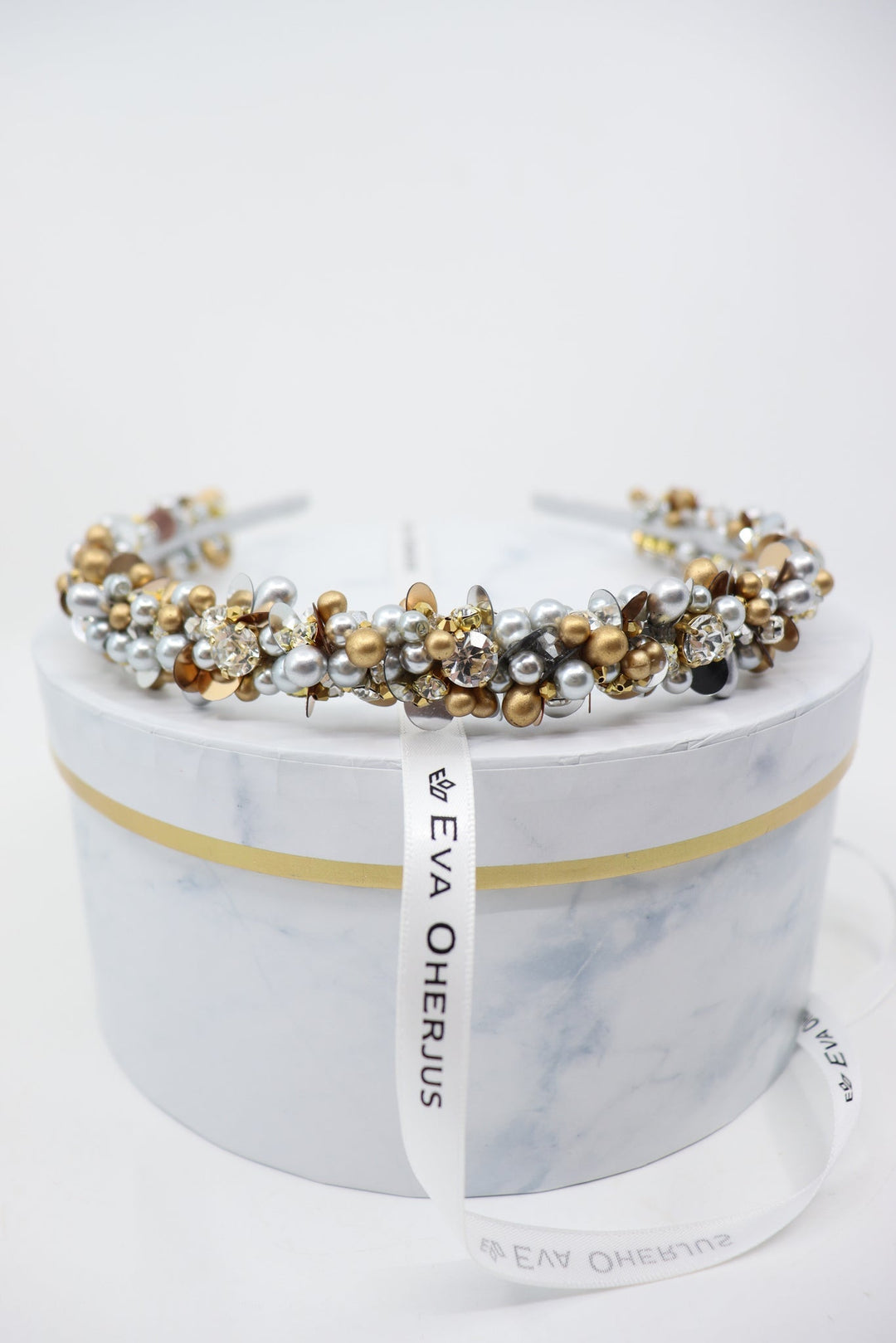 Lena Beaded Thin Headband – Swarovski &amp; Preciosa Crystals by Eva Oherjus at www.brixbailey.com
