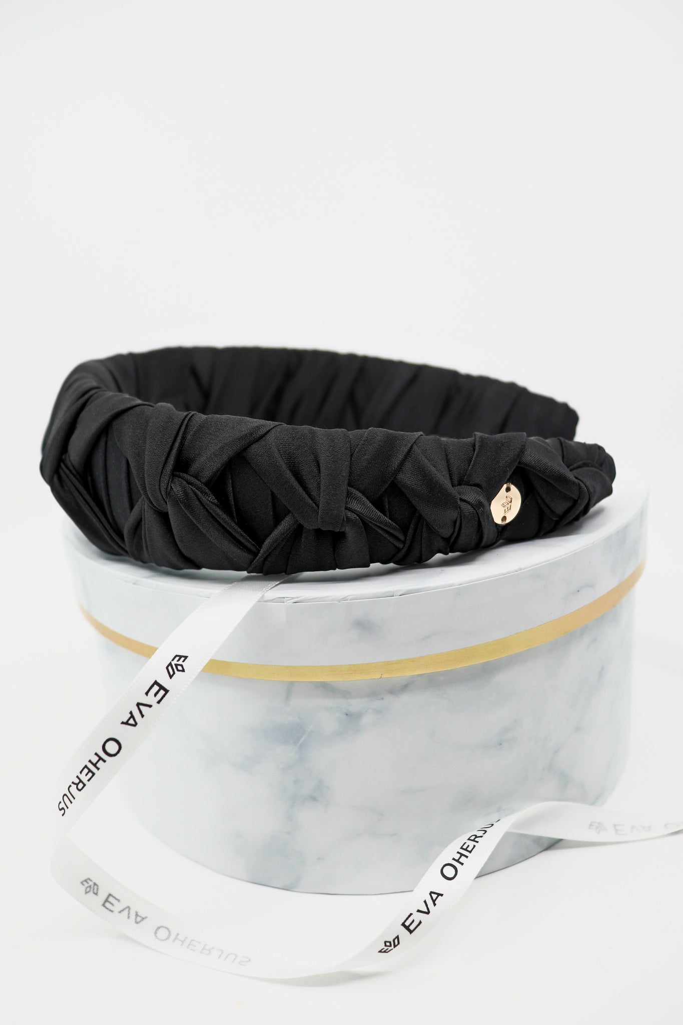 Black Mulberry Silk Knotted Headband Joanna