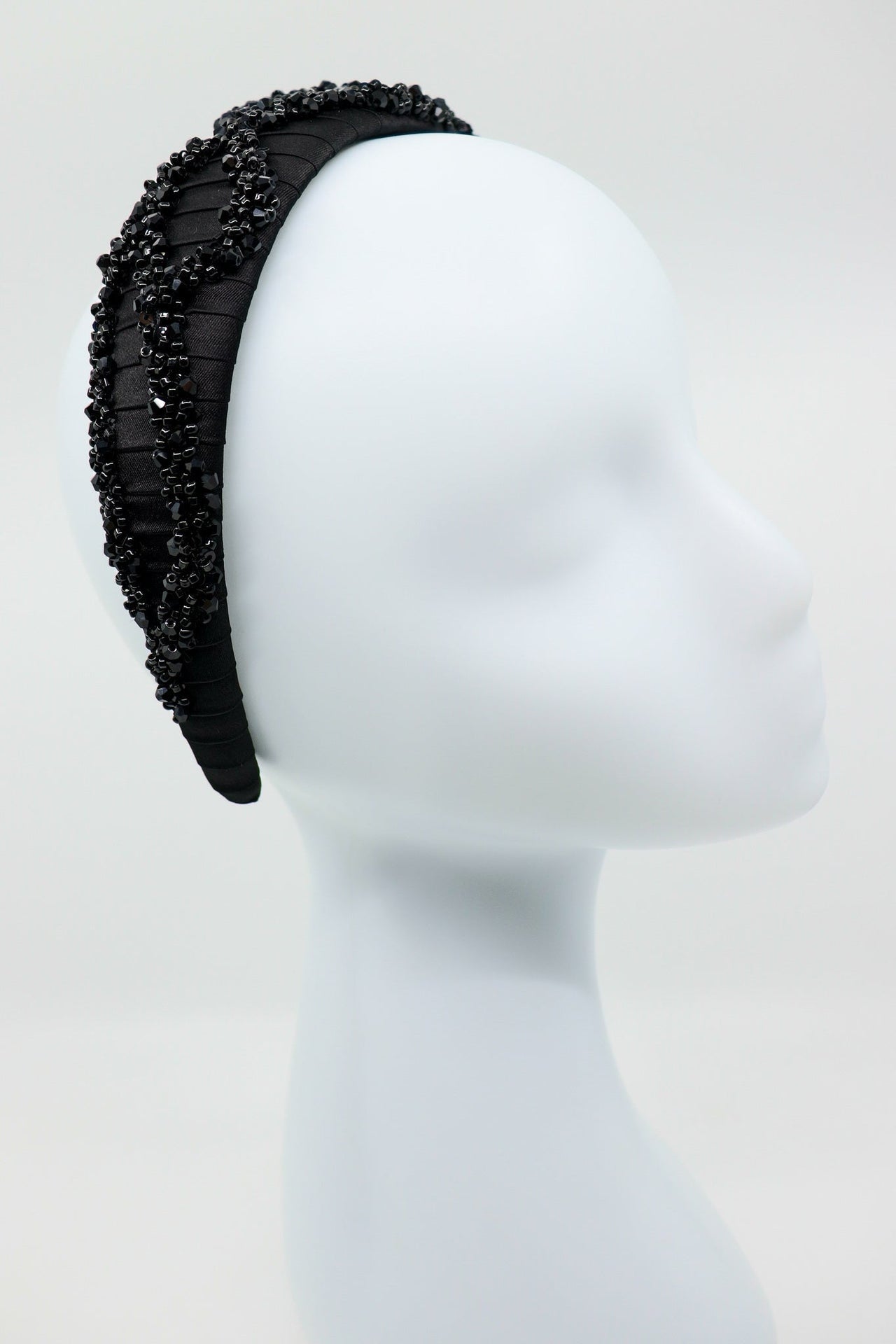 Hand-Beaded Mulberry Silk Headband Hestia – Luxurious &amp; Lightweight by Eva Oherjus at www.brixbailey.com