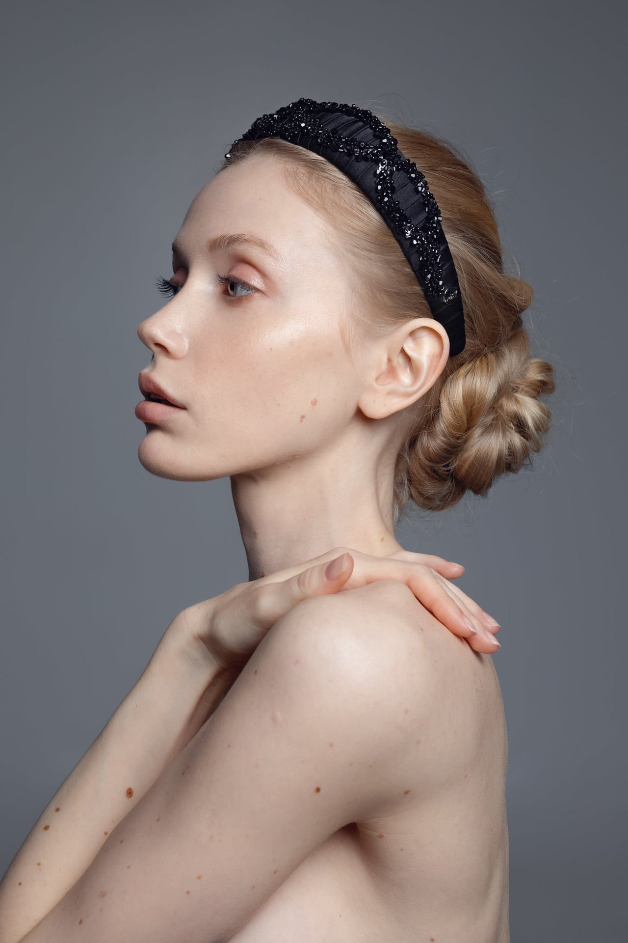 Hestia Mulberry Silk Headband – Hand-Beaded &amp; Lightweight by Eva Oherjus at www.brixbailey.com