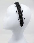Naomi Thin Headband – Swarovski & Honeycomb Veil Elegance by Eva Oherjus at www.brixbailey.com
