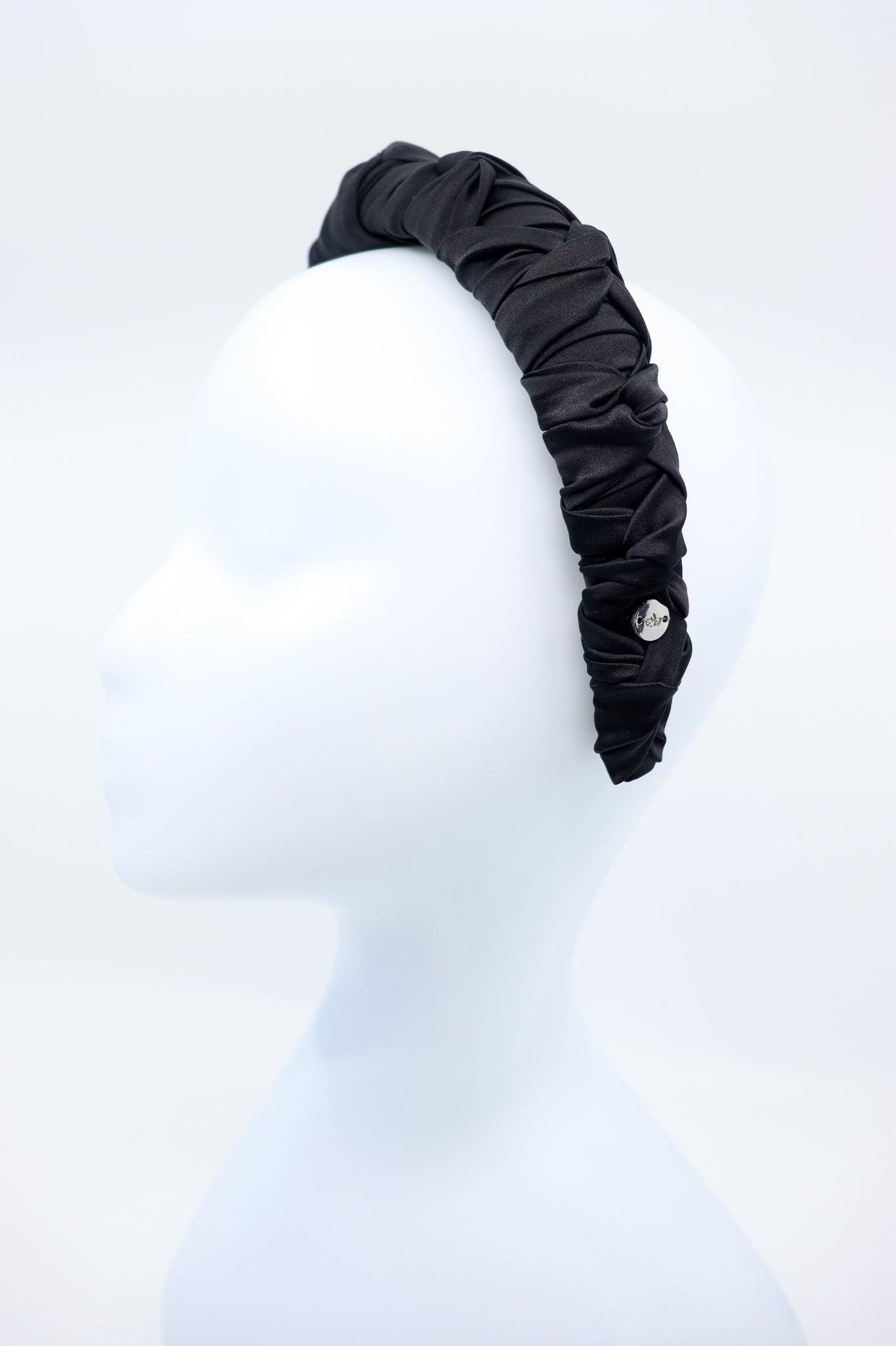 Black Mulberry Silk Knotted Headband Joanna