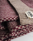 Mens Burgundy Wool Scarf