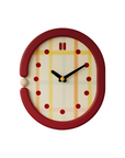 Red Grid Wall Clock-1