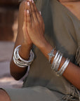 Bold Boho Brass Bangle – Classic Wide Bangle in Smooth Golden Brass