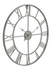Sleek Silver Skeleton Wall Clock | Modern Statement Piece