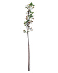 Lifelike English blossom branch with soft pink silk flowers and green leaves on brown stems, 90cm tall by sostter at brixbailey.com