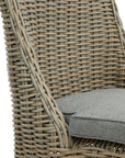 Round Outdoor Dining Chair Coastal Beige