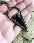 Arrowhead Obsidian Necklace Talisman | Handmade by Blackbird & Sage