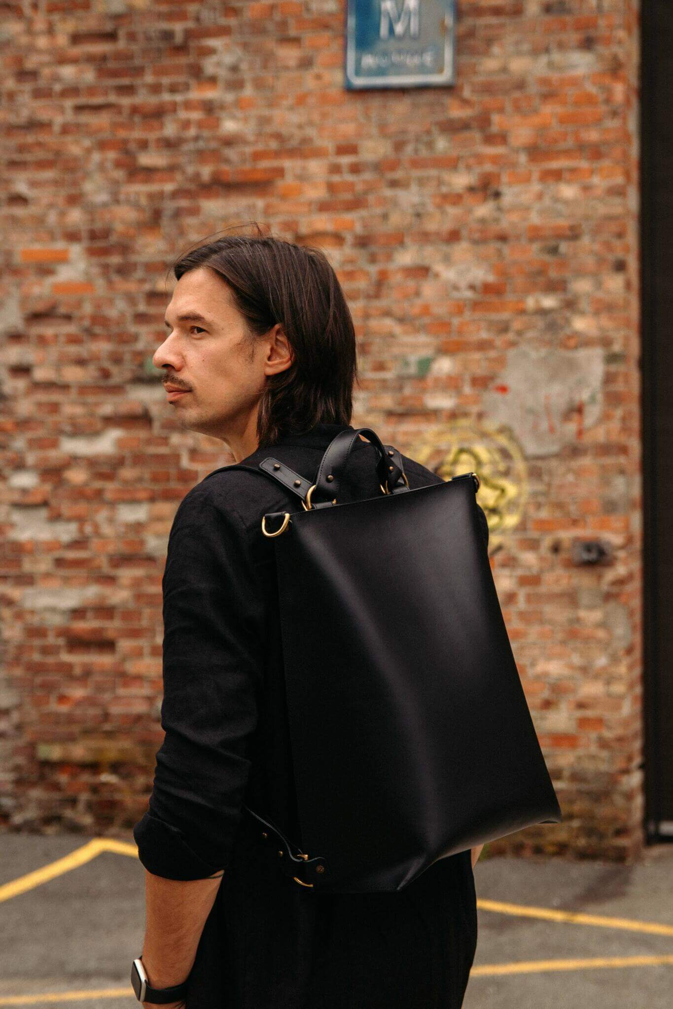 Convertible Leather Backpack/Shoulder Bag by Stella Soomlais