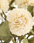 White Dahlia Faux Flower Stem for Home Display