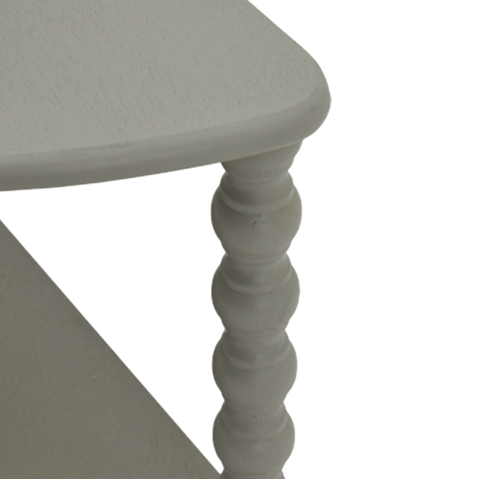 Three Tier Half Moon Table Soft Grey