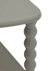 Three Tier Half Moon Table Soft Grey