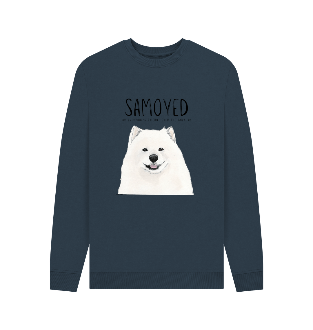 Warm, Fluffy &amp; Slightly Suspicious – Samoyed Crewneck Sweatshirt