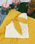 Double-Sided Baby Blanket with Detachable Bunny Ears Toy - Soft, Safe & Dual-Textured by Kai aš mažas buvau at www.brixbailey.com